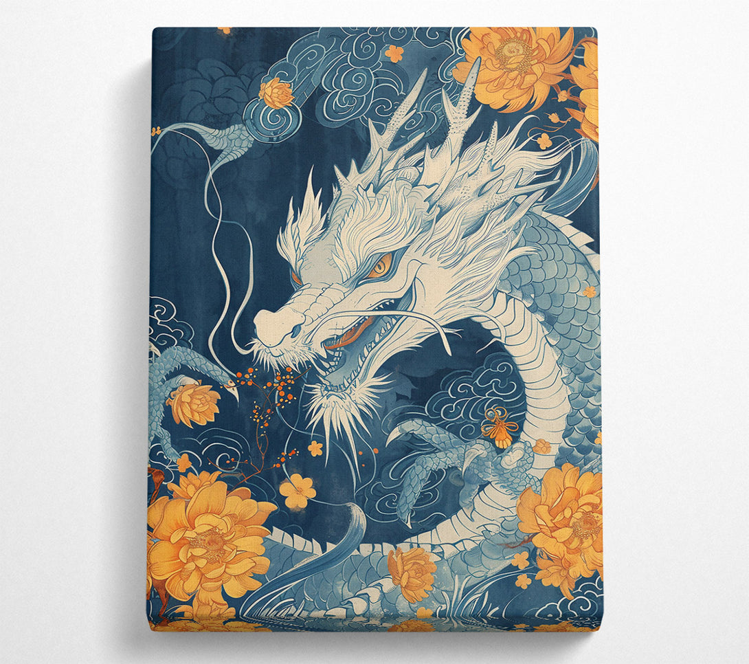  A Canvas Print of Golden Dragon'S Fury Canvas Wall Art