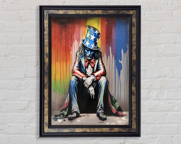 Uncle Sam Graffiti Framed Print