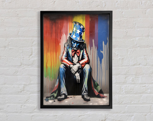 Uncle Sam Graffiti Framed Print