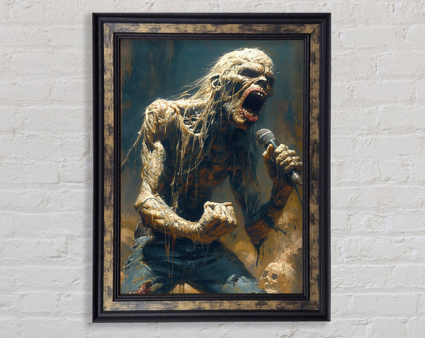 Undead Singer Framed Print
