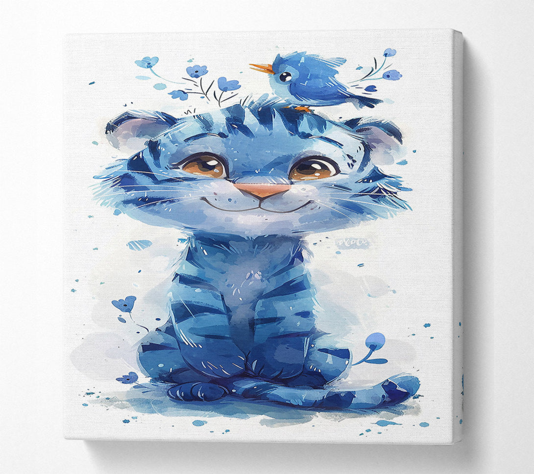  A Canvas Print of Azure Tiger Dreams Canvas Art