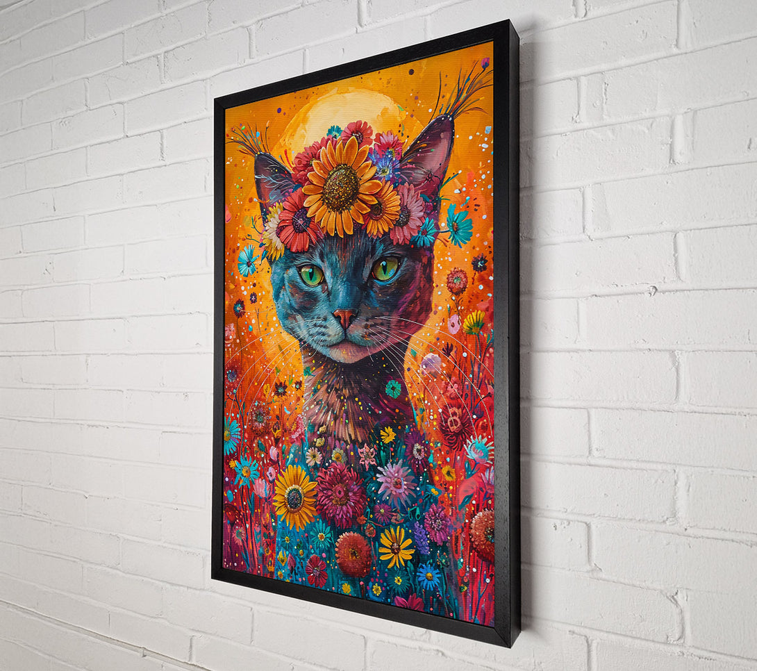  A Canvas Print of Golden Feline Bloom Canvas Print