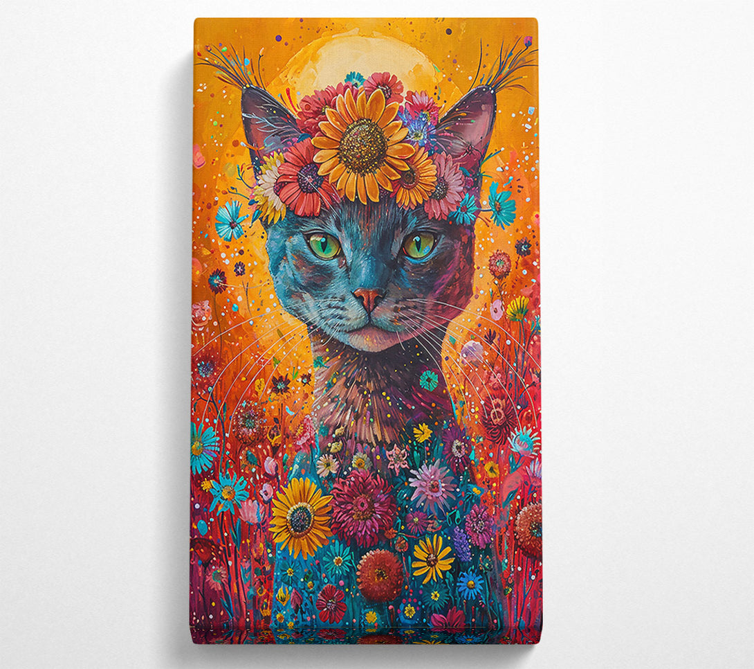  A Canvas Print of Golden Feline Bloom Canvas Print