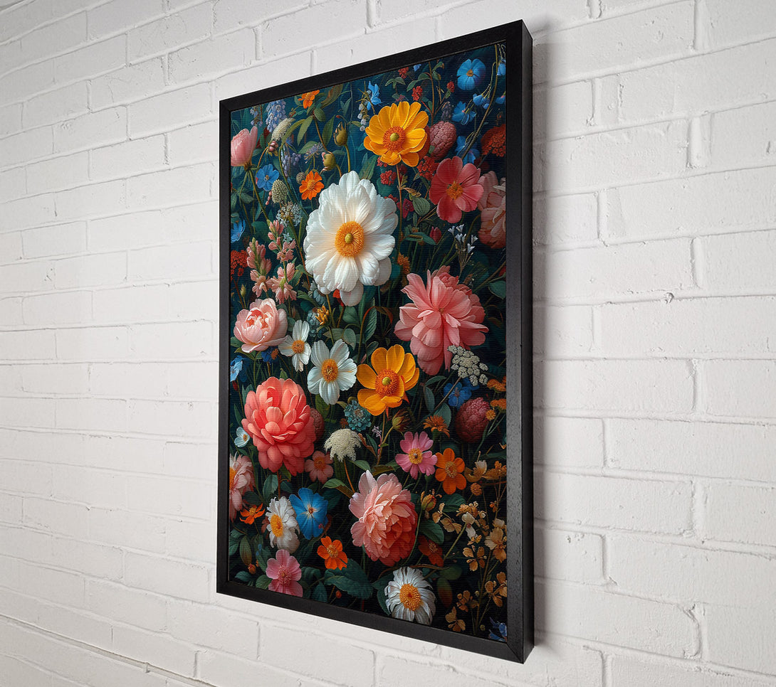  A Canvas Print of Coral And White Blooms Canvas Art