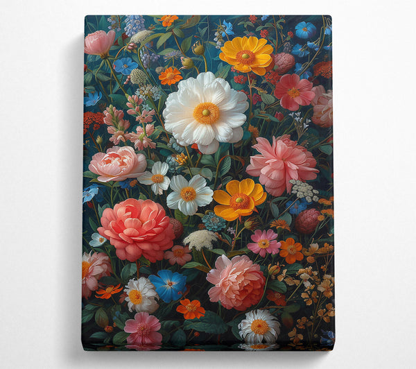  A Canvas Print of Coral And White Blooms Canvas Art
