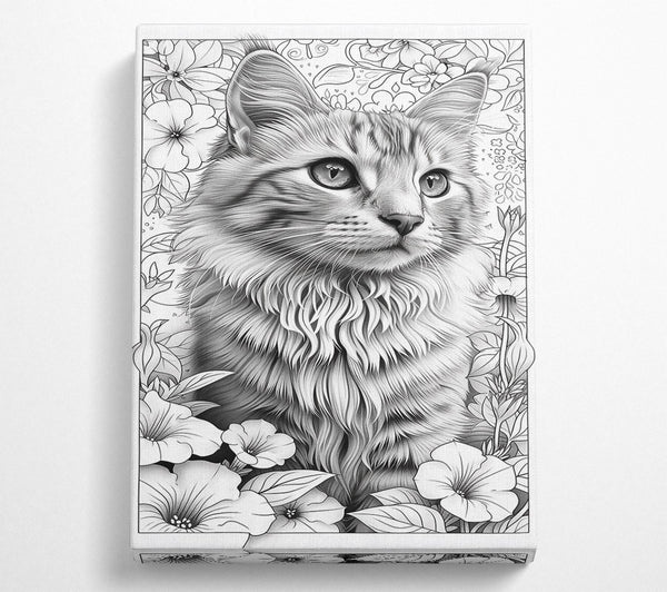  A Canvas Print of Silver Feline Bloom Canvas Art