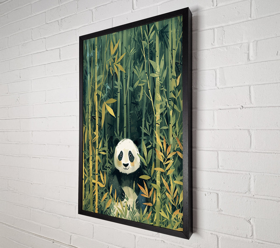  A Canvas Print of Green Bamboo Panda Canvas Print