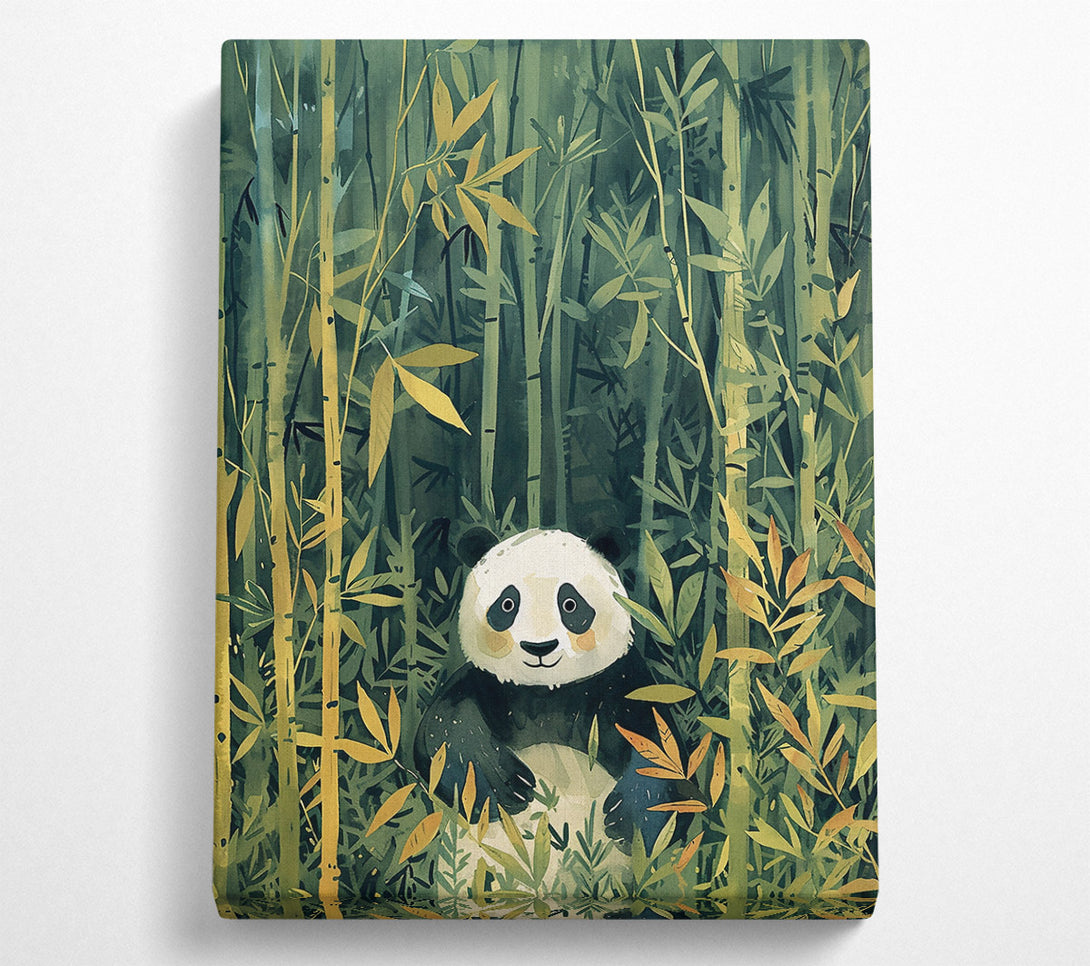 A Canvas Print of Green Bamboo Panda Canvas Print