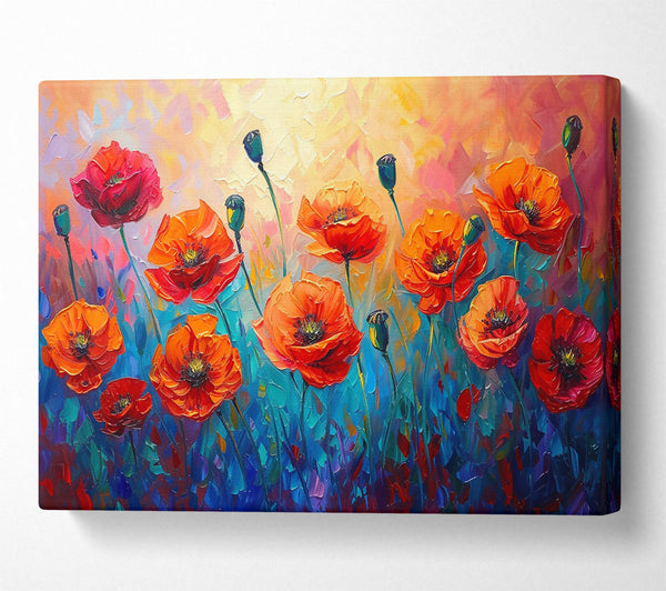  A Canvas Print of Crimson Poppy Field Canvas Print