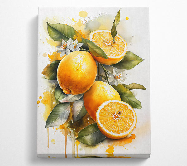  A Canvas Print of Golden Lemon Harvest Canvas Art