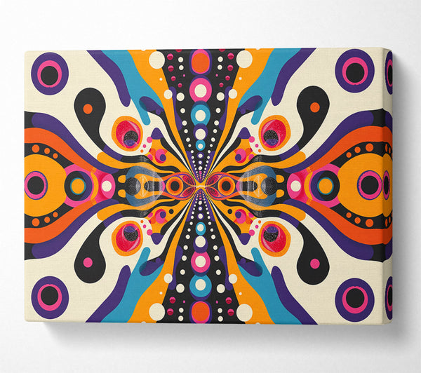  A Canvas Print of Orange Dotted Dreamscape Canvas Art