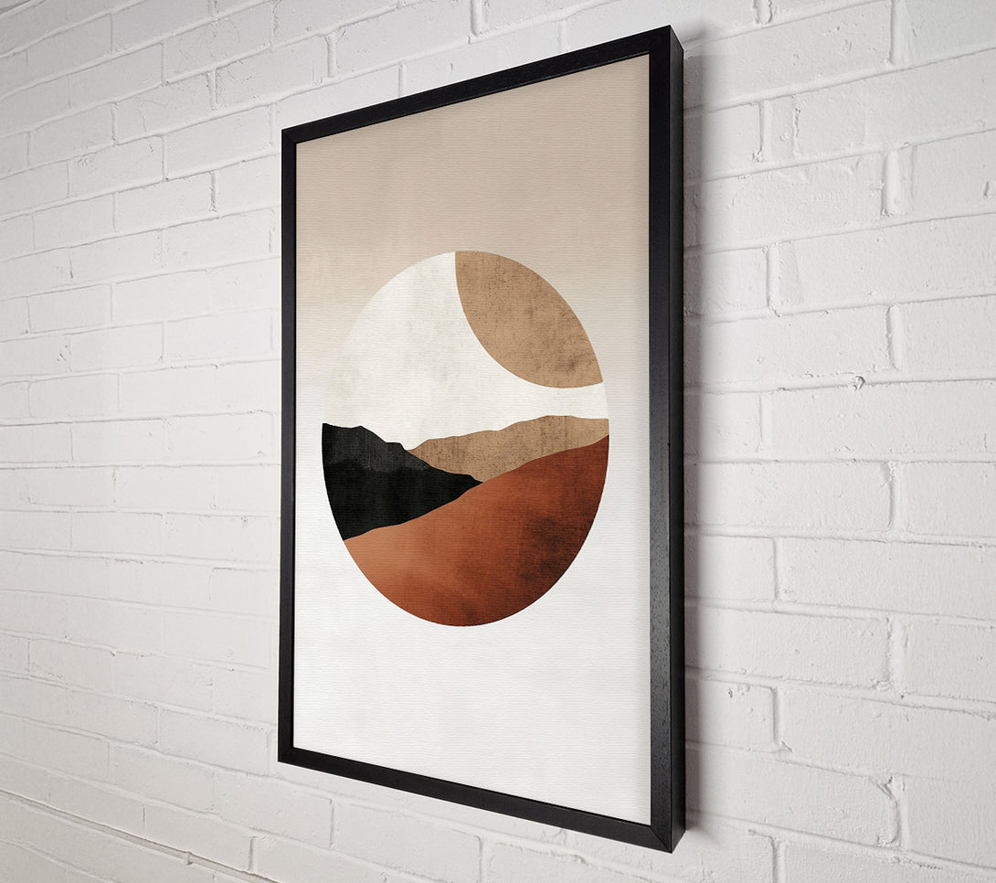  A Canvas Print of Terracotta Circle Landscape Canvas Wall Art