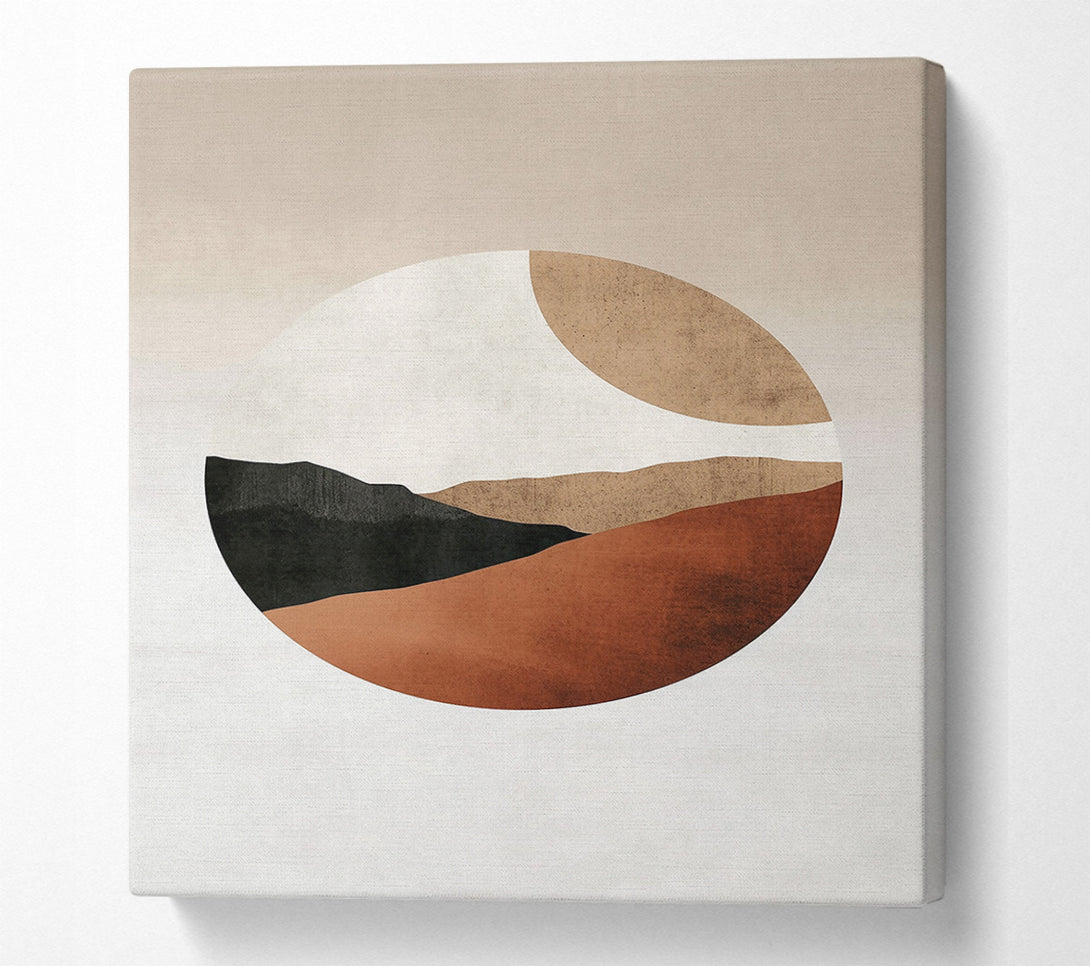  A Canvas Print of Terracotta Circle Landscape Canvas Wall Art