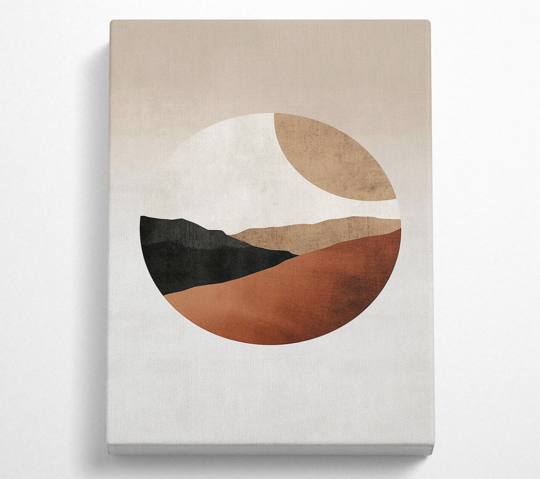  A Canvas Print of Terracotta Circle Landscape Canvas Wall Art