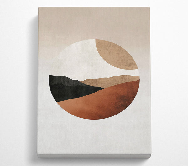  A Canvas Print of Terracotta Circle Landscape Canvas Wall Art