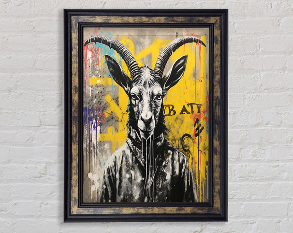 Urban Goat Man Framed Print