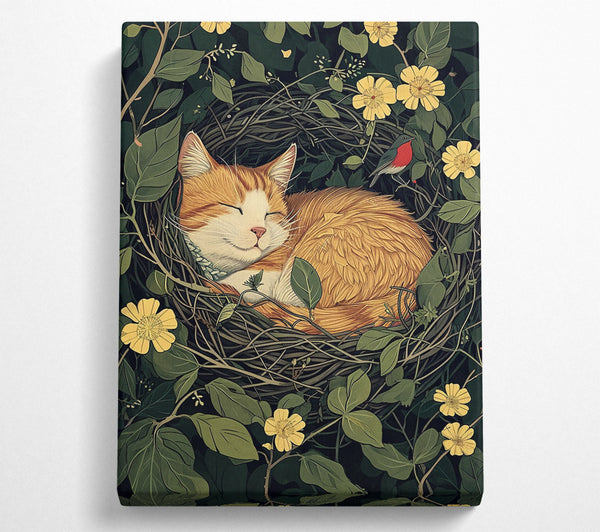  A Canvas Print of Golden Nest Slumber Canvas Wall Art