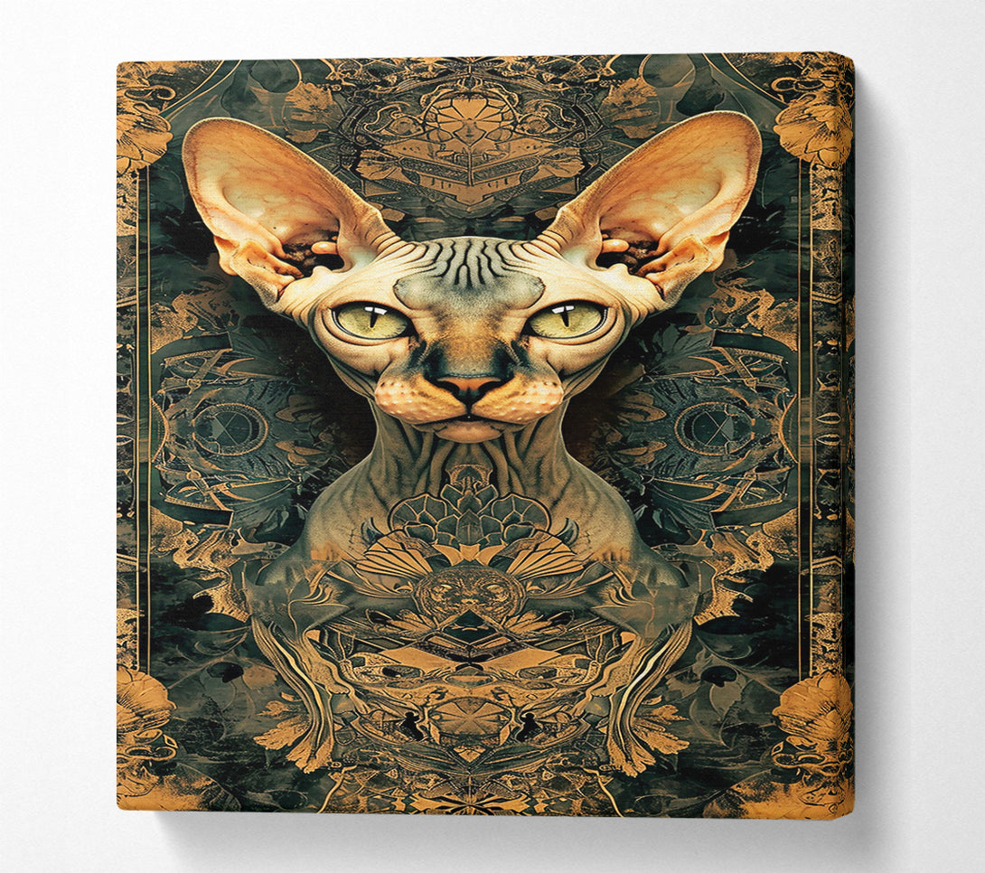  A Canvas Print of Golden Sphinx Gaze Canvas Print