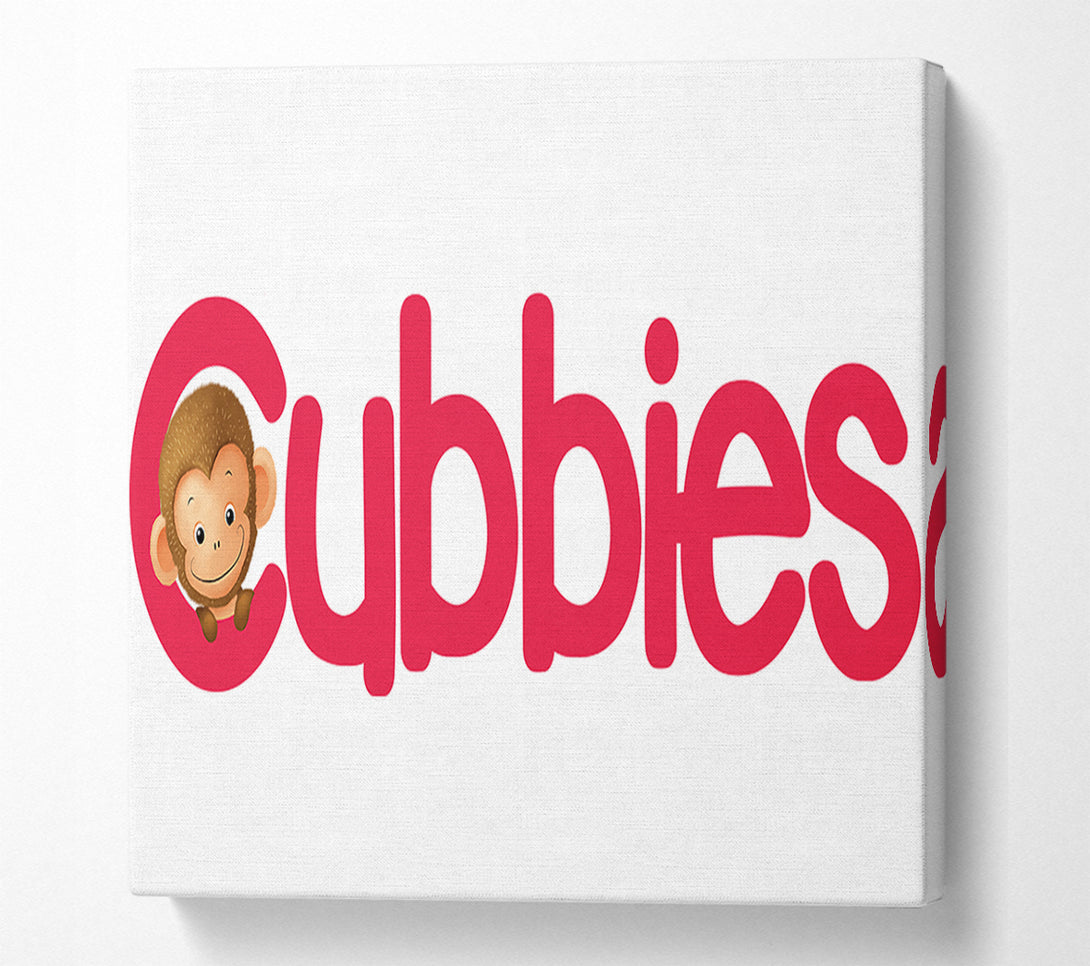  A Canvas Print of Crimson Cubbies Peek Canvas Art