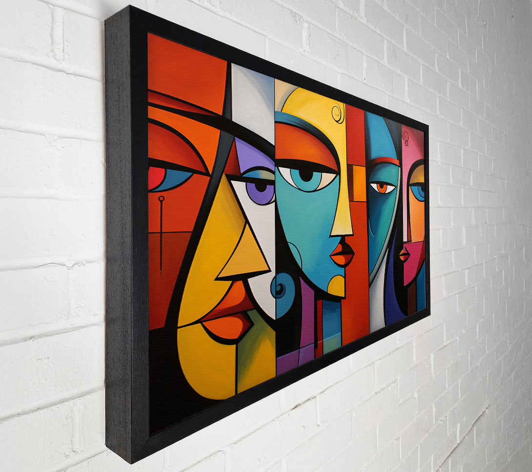  A Canvas Print of Blue Faces In Bloom Canvas Art