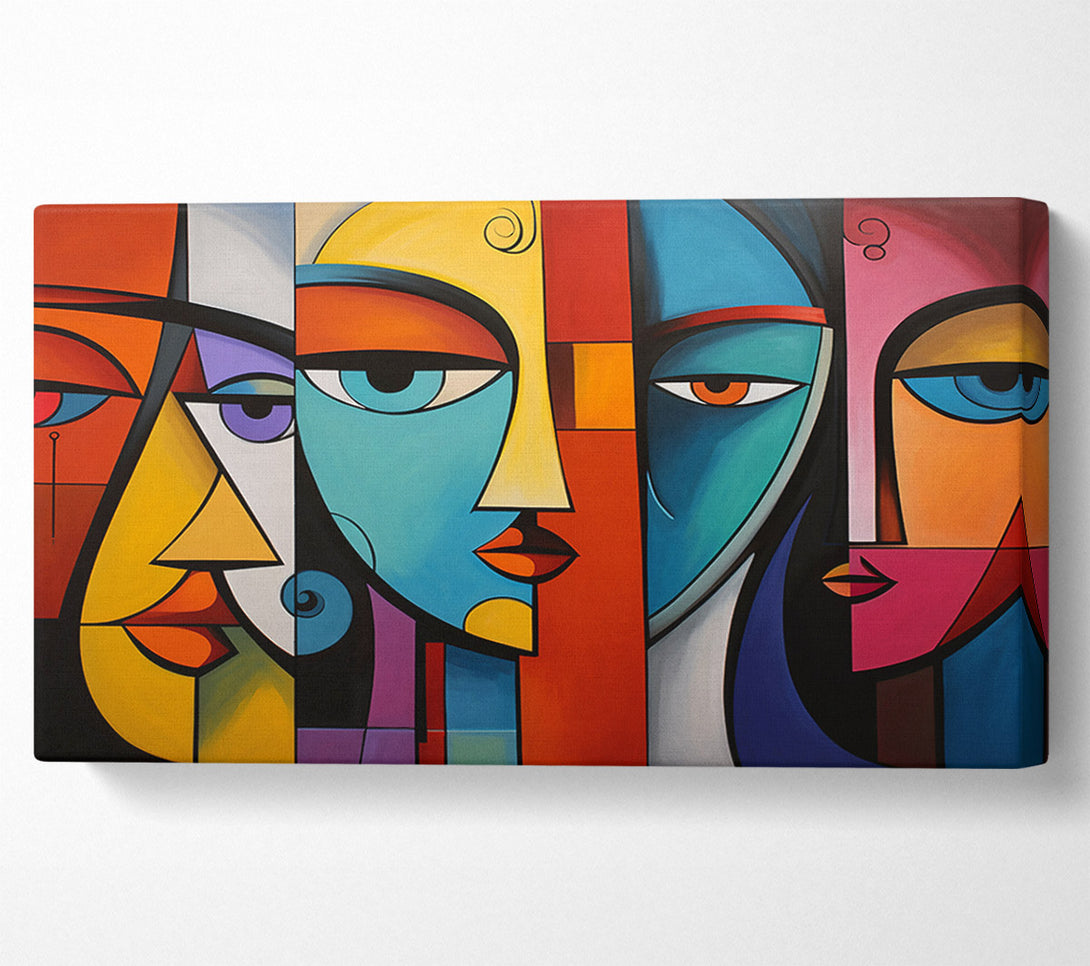  A Canvas Print of Blue Faces In Bloom Canvas Art