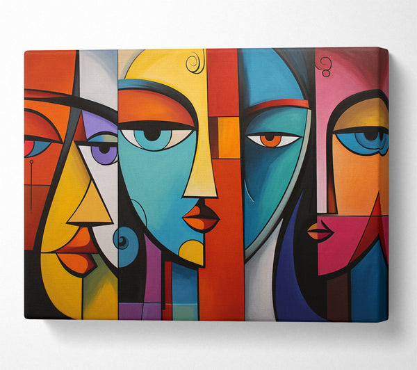 A Canvas Print of Blue Faces In Bloom Canvas Art