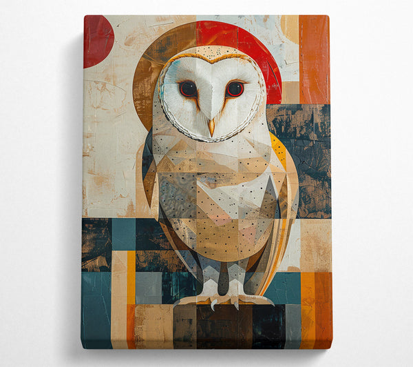  A Canvas Print of Golden Owl Silhouette Canvas Art