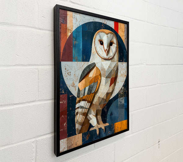 Blue Owl In Shapes