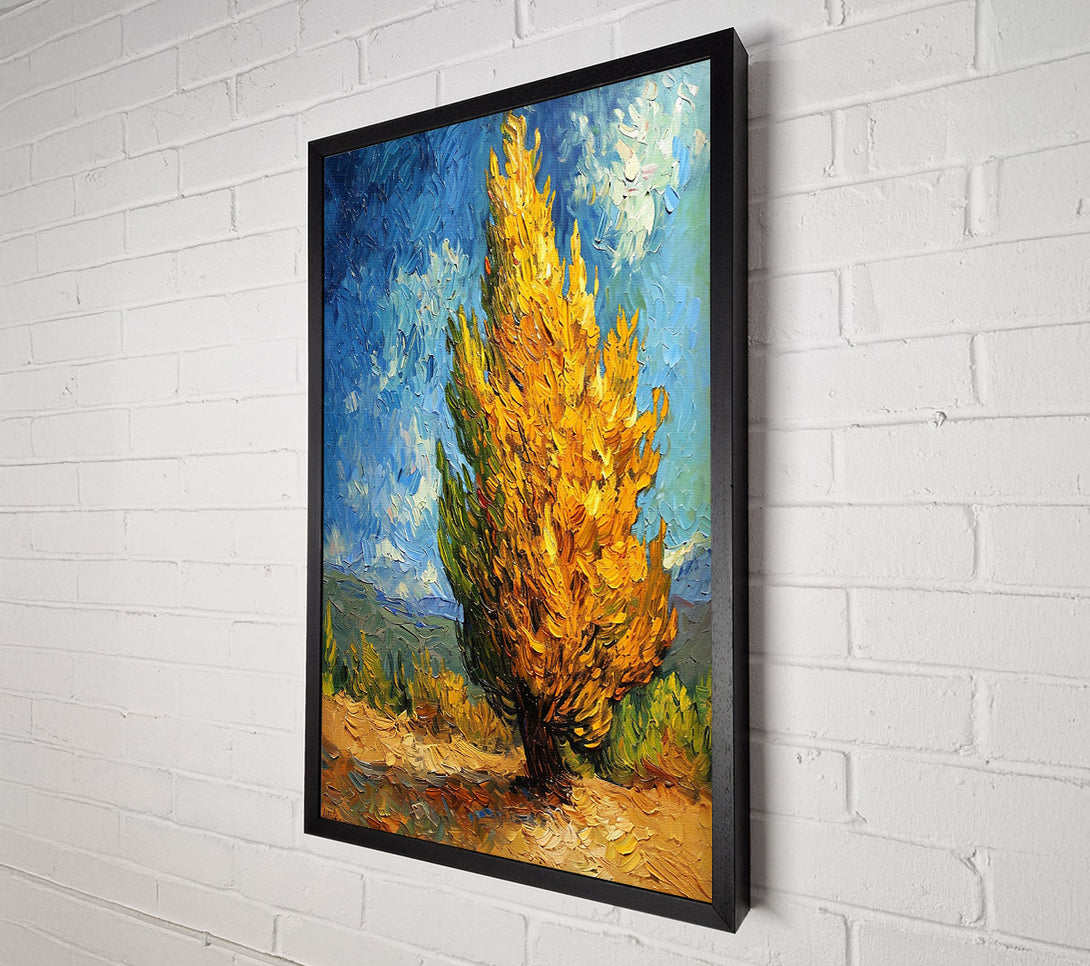  A Canvas Print of Golden Tree Landscape Canvas Print