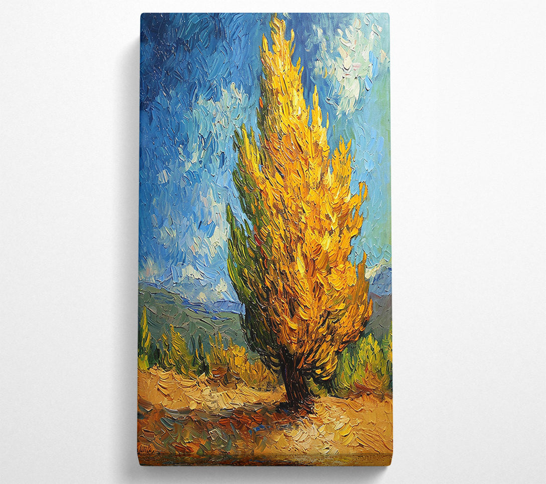  A Canvas Print of Golden Tree Landscape Canvas Print