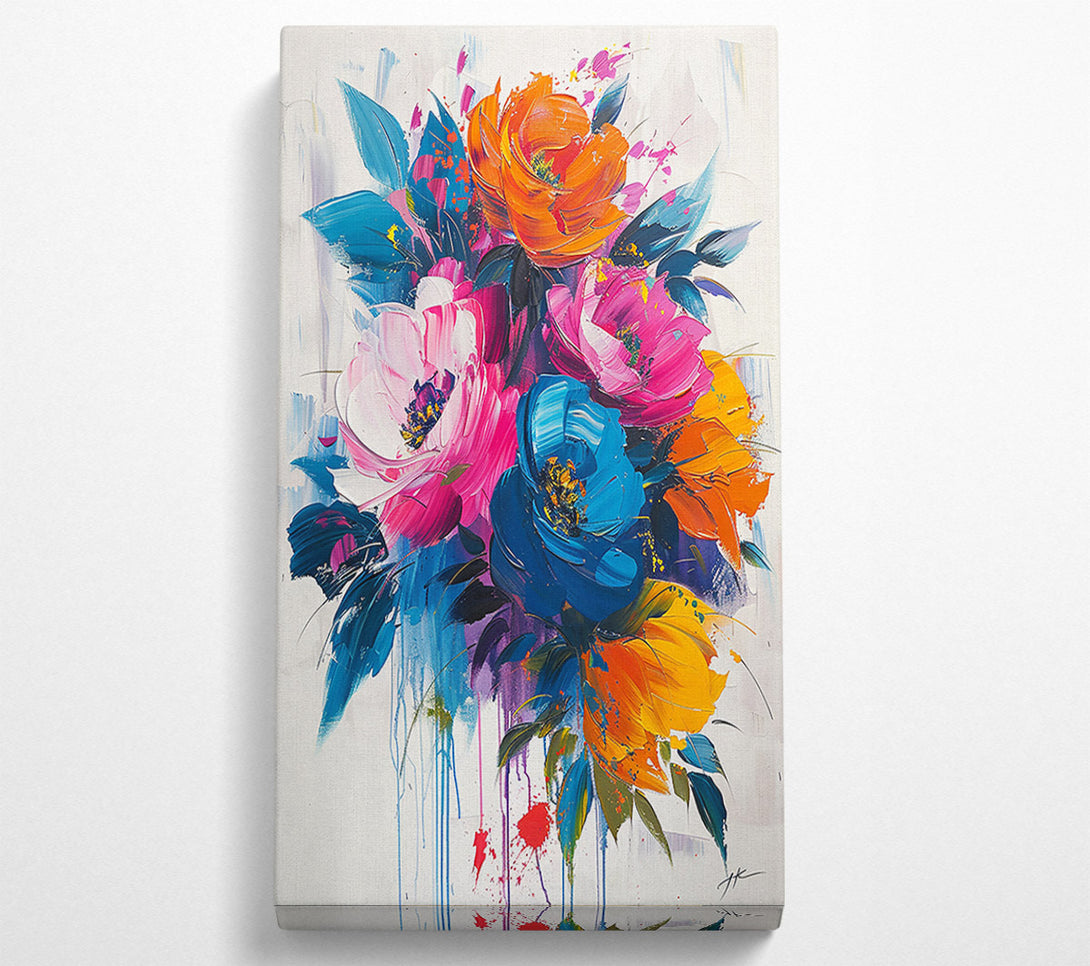  A Canvas Print of Blue Burst Bouquet Canvas Art