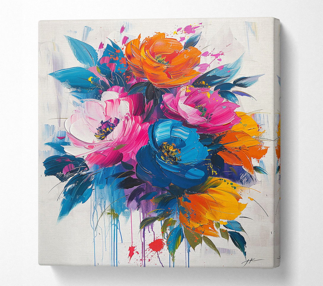  A Canvas Print of Blue Burst Bouquet Canvas Art
