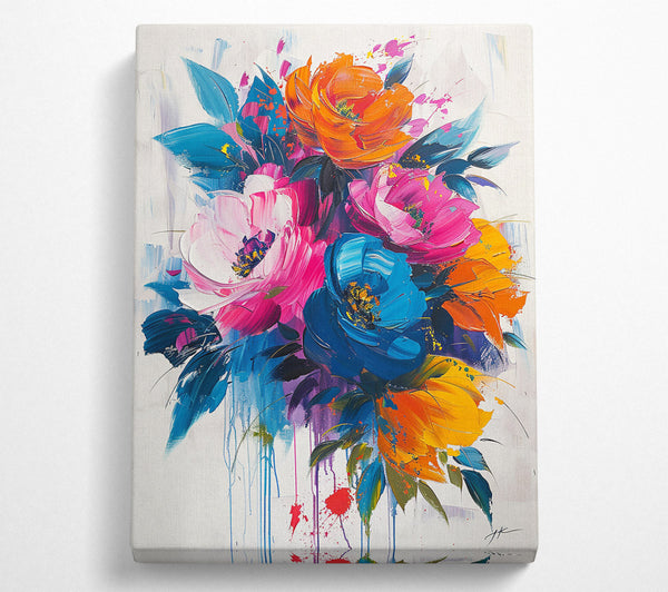  A Canvas Print of Blue Burst Bouquet Canvas Art