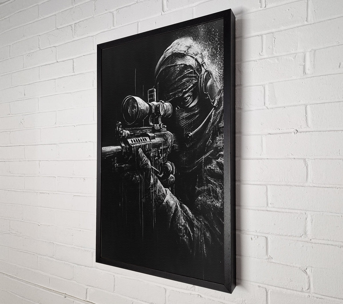  A Canvas Print of White Shadow Sniper Canvas Art
