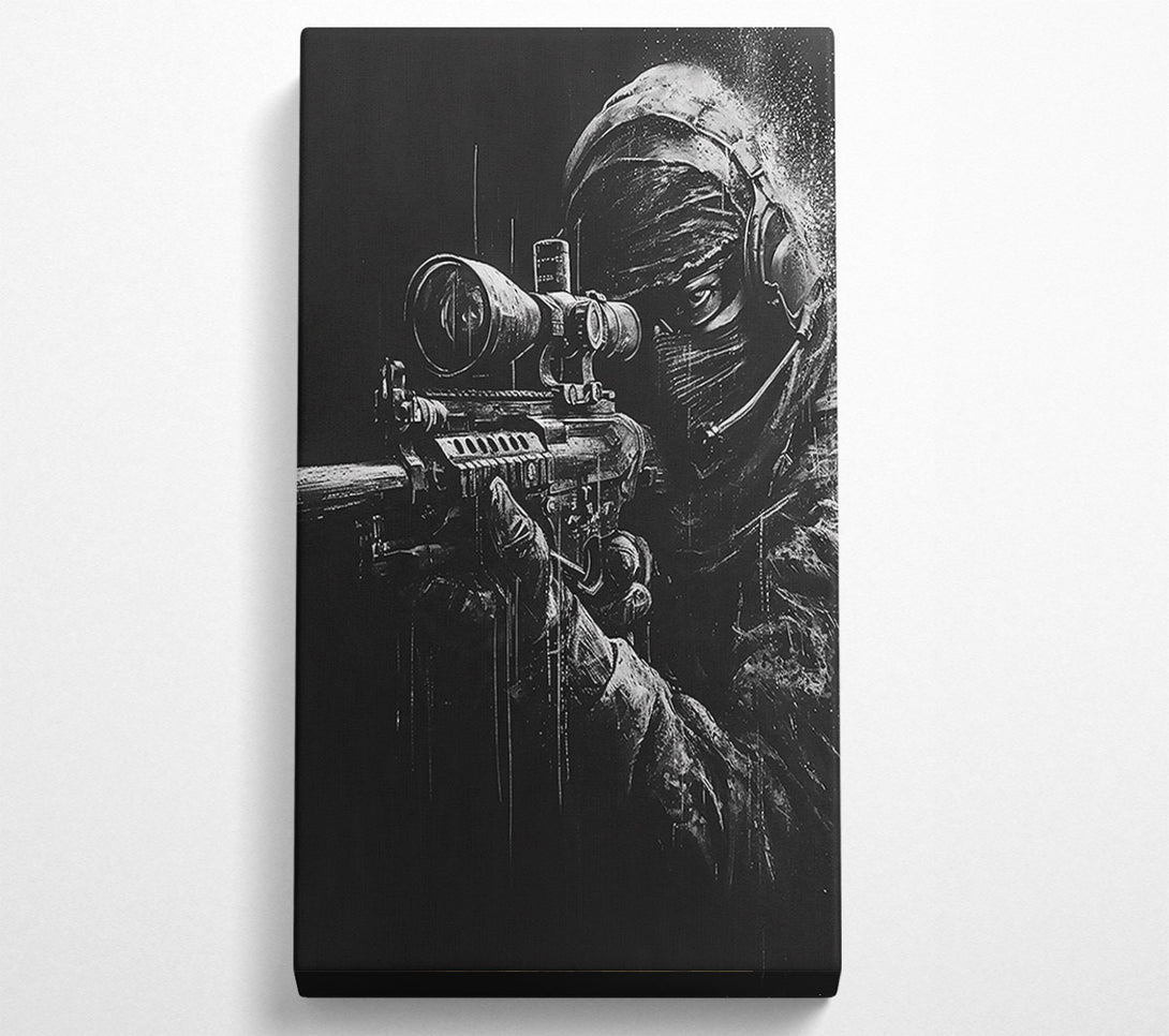  A Canvas Print of White Shadow Sniper Canvas Art