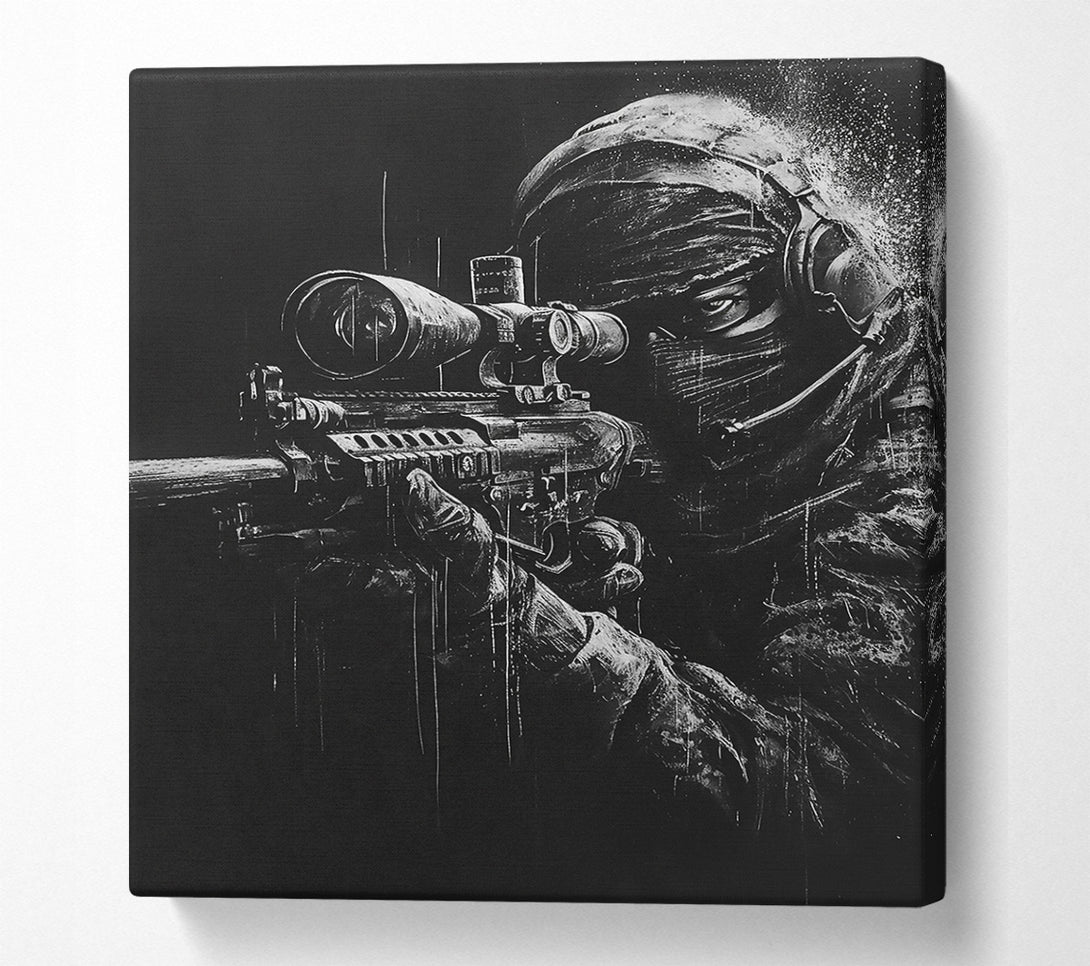  A Canvas Print of White Shadow Sniper Canvas Art