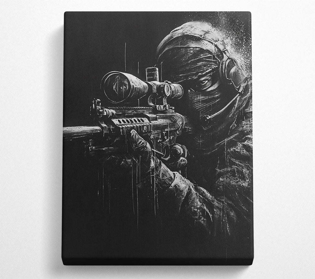 A Canvas Print of White Shadow Sniper Canvas Art
