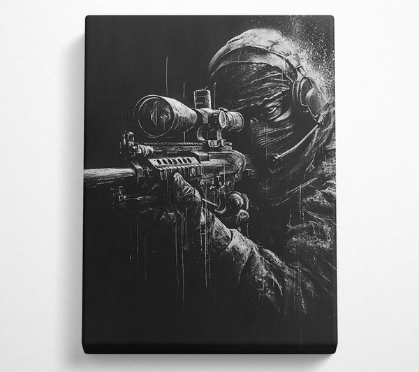  A Canvas Print of White Shadow Sniper Canvas Art