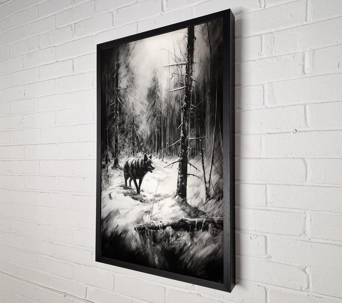  A Canvas Print of White Shadows, Lone Wolf Canvas Wall Art