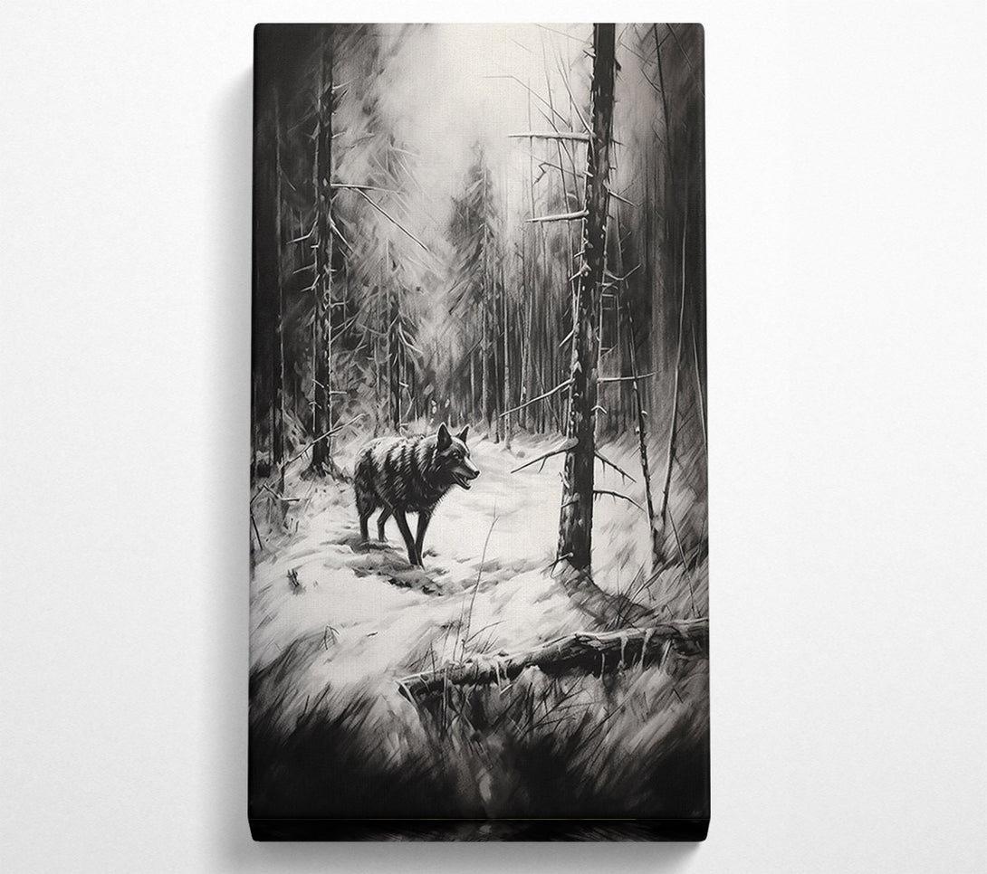  A Canvas Print of White Shadows, Lone Wolf Canvas Wall Art