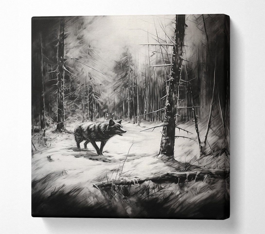  A Canvas Print of White Shadows, Lone Wolf Canvas Wall Art