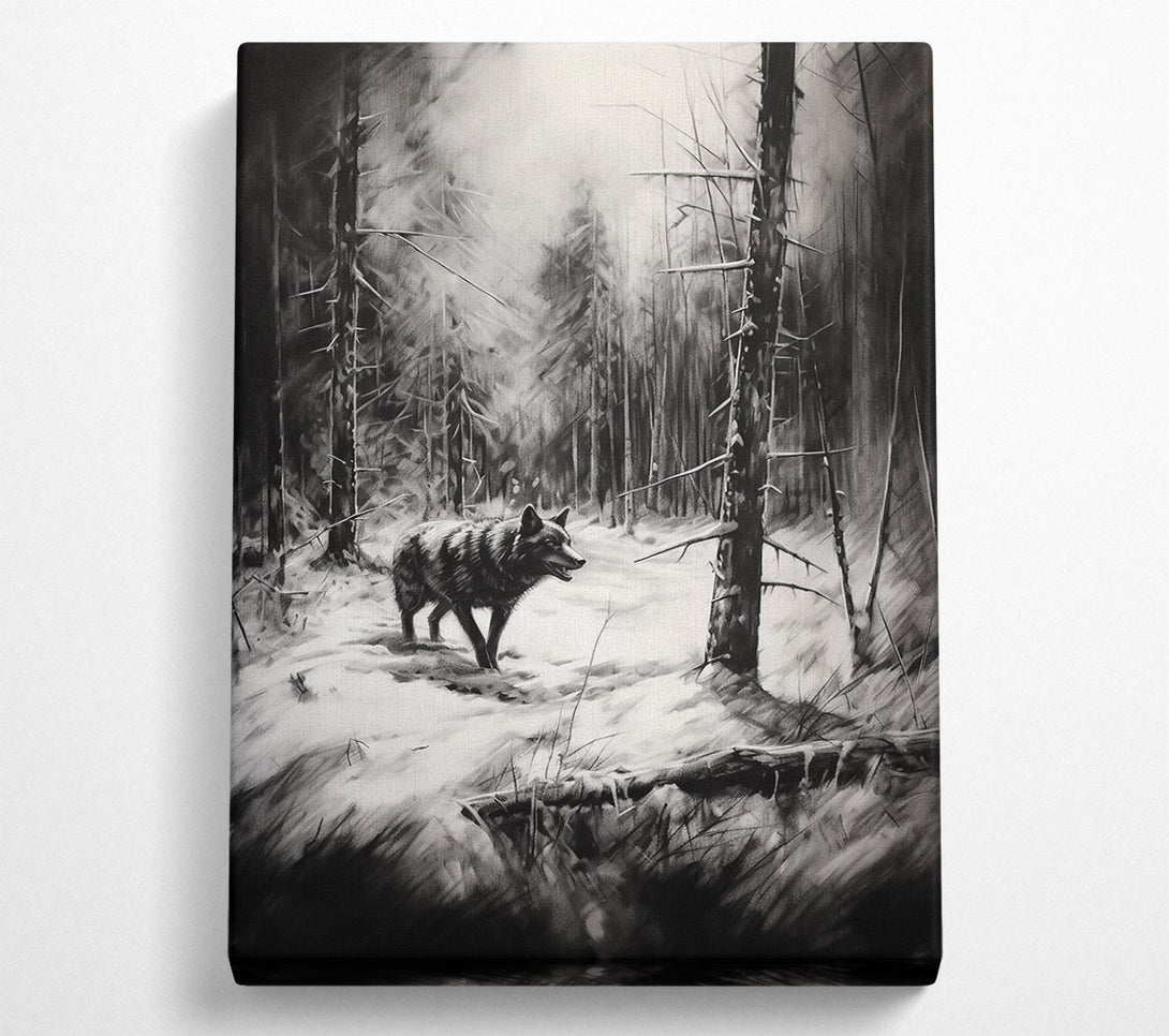  A Canvas Print of White Shadows, Lone Wolf Canvas Wall Art