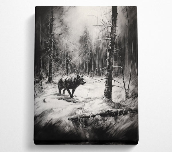  A Canvas Print of White Shadows, Lone Wolf Canvas Wall Art