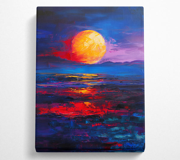  A Canvas Print of Crimson Sunset Glow Canvas Print