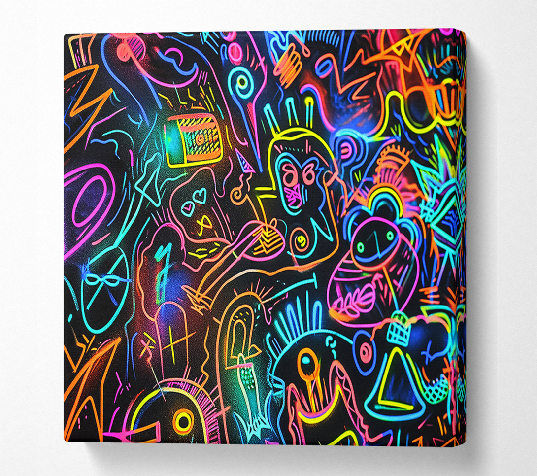  A Canvas Print of Neon Dreamscape Canvas Wall Art