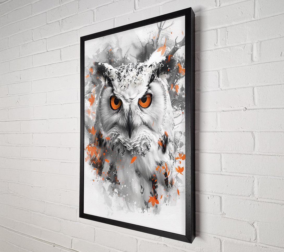  A Canvas Print of Orange Eyes In The Snow Canvas Art