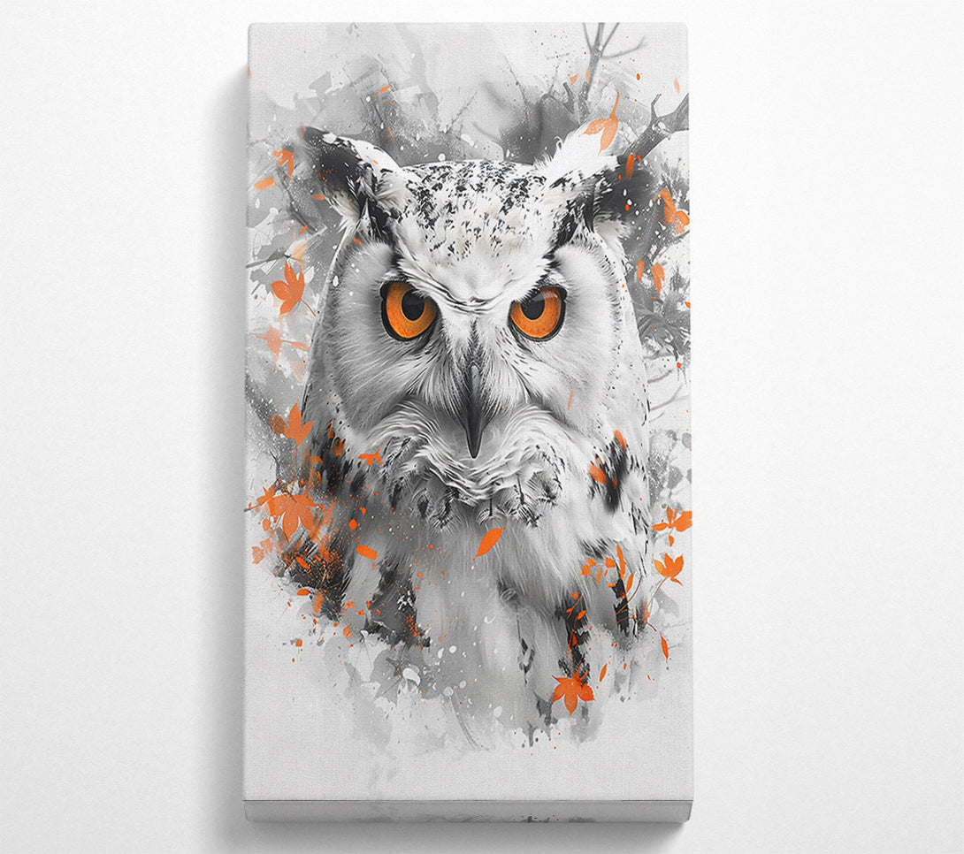  A Canvas Print of Orange Eyes In The Snow Canvas Art