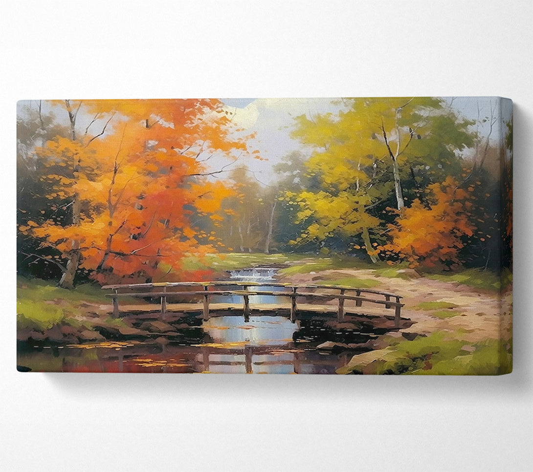  A Canvas Print of Golden Bridge Reflections. Canvas Print