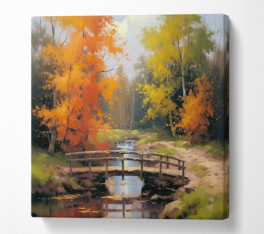  A Canvas Print of Golden Bridge Reflections. Canvas Print