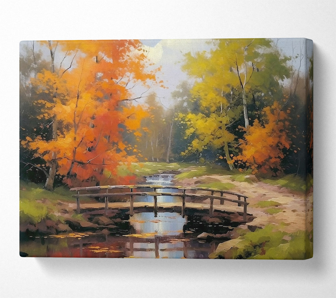  A Canvas Print of Golden Bridge Reflections. Canvas Print